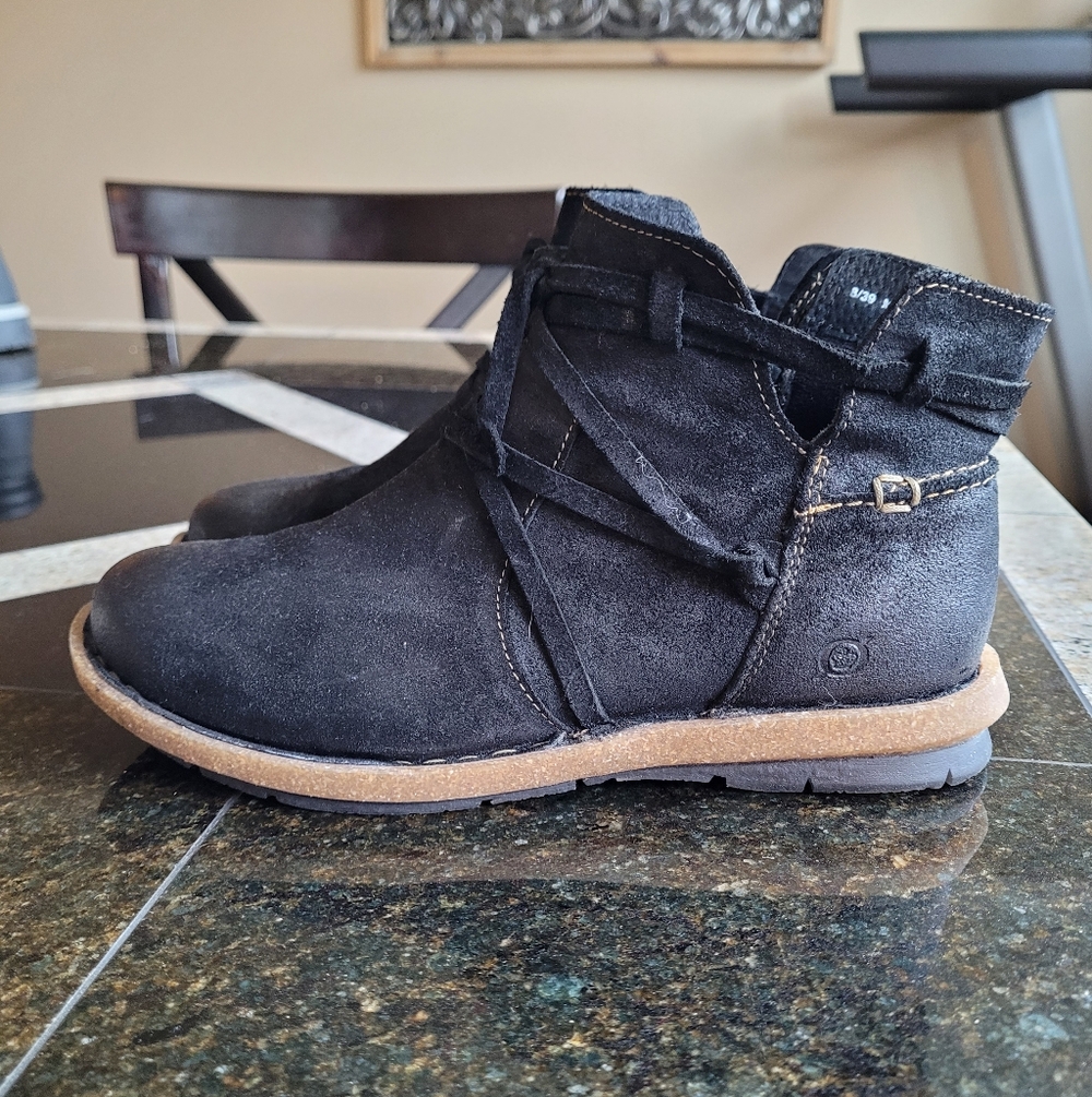 Born Wynter Black Ankle Boots
